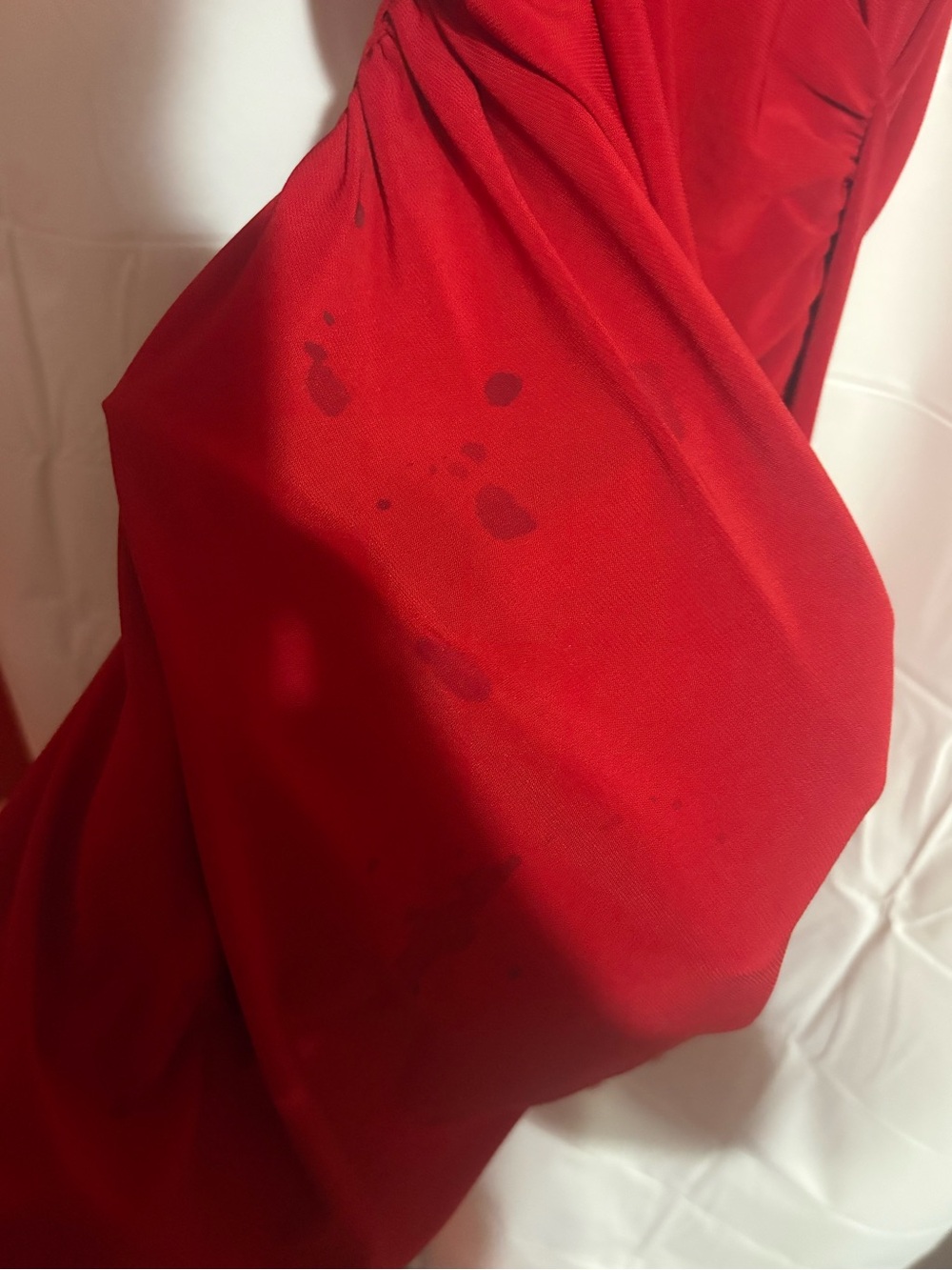 Cache Red Ruched Maxi Dress - Picture 2 of 5
